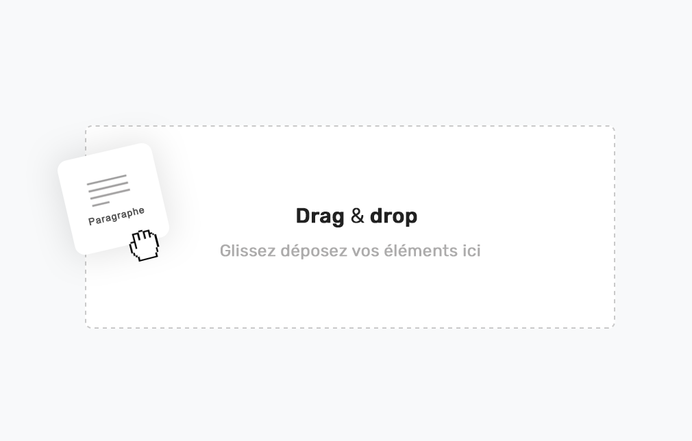 Glisser-déposer d’un élément dans l’Email Builder
