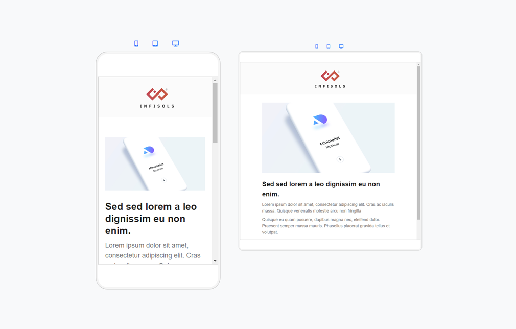 Prévisualisation d’un e-mail sur desktop, tablette et mobile